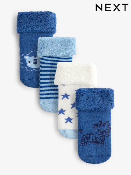 Next Uk Blue Baby Socks 4 Pack