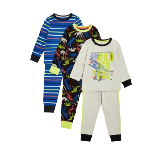 Mothercare Boy Pyjamas - 3 Pack(6-7/7-8/8-9 Years )
