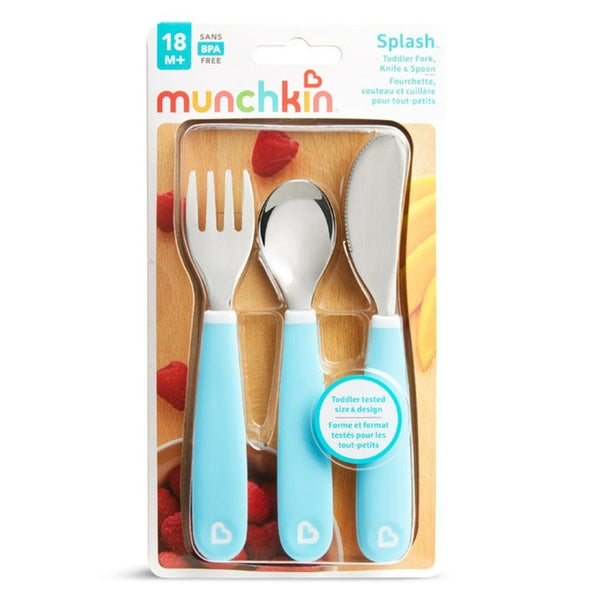 Munchkin 3pk Splash Fork Knife Spoon