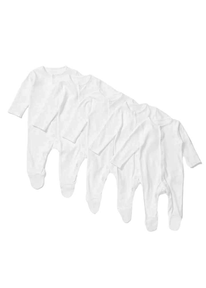 Matalan White Unisex Sleepsuit 