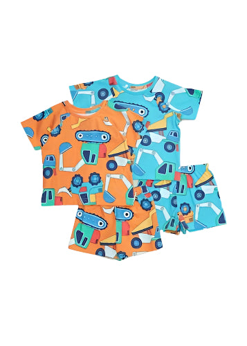Matalan uk Boys 2 Pack Digger Short Sets (9-12, 18-24 months)
