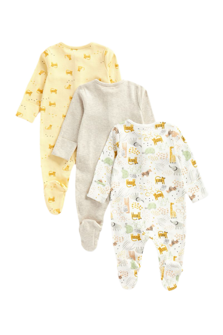 Mothercare Lion Full Sleeves Sleepsuits - Pack of 3(24-36 Months )