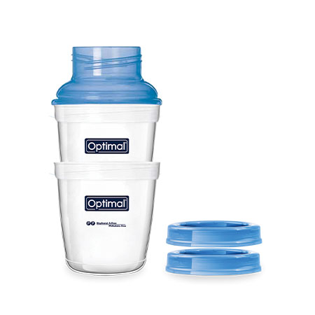 1 Optimal Wide Neck Food & Milk Storage Cups