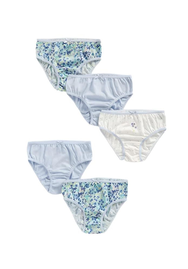 Mothercare Girls Briefs - 5 Pack 100% Cotton (5-6,9-10 years)