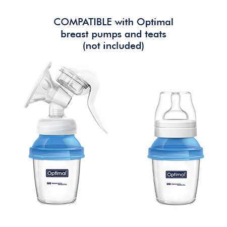 2 Optimal Wide Neck Food & Milk Storage Cups