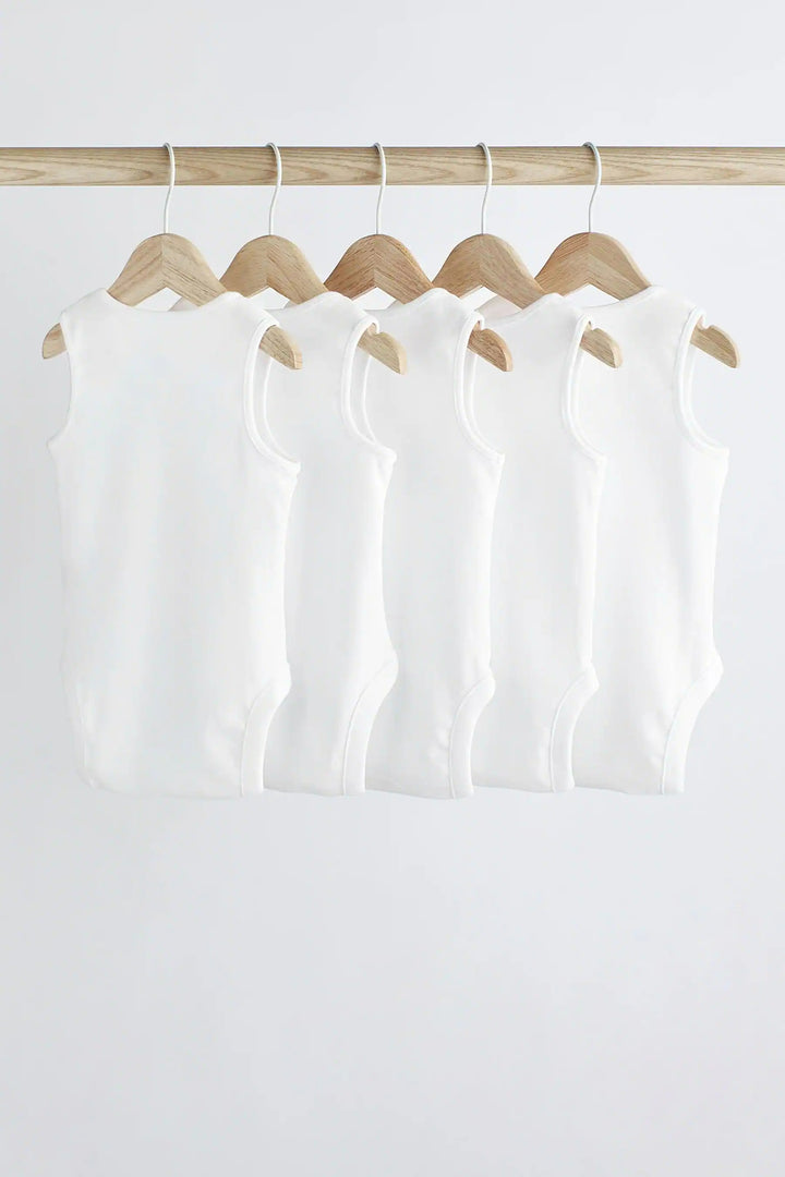 Next 5 Pack Sleeveless Bodysuit 100% Cotton (1.5-2/2-3 Years )