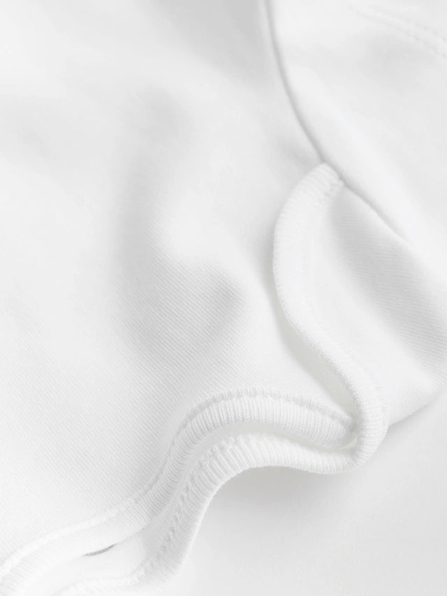 White Essential 5 Pack Baby Short Sleeve Bodysuits (2-3 Years )