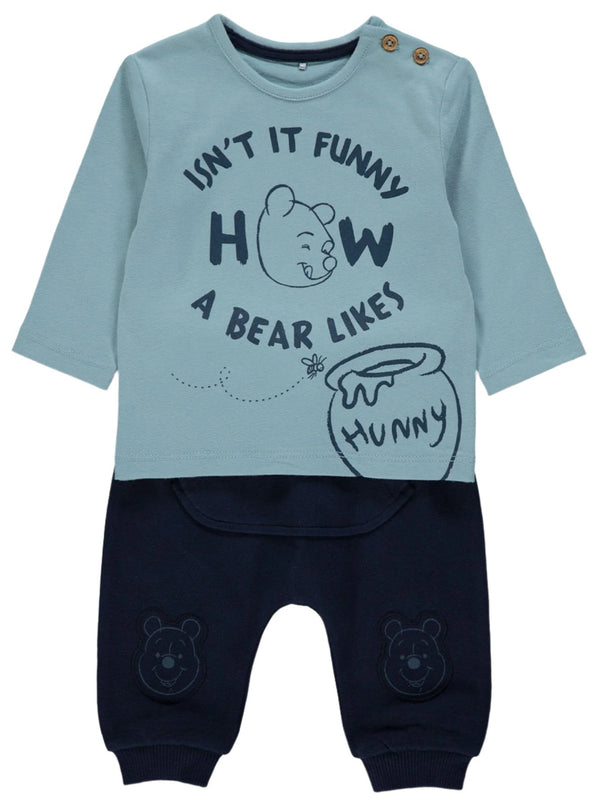 George Uk Disney Winnie The Pooh Blue Top and Joggers Outfit
