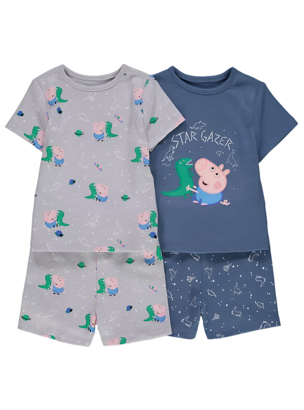 George Uk Peppa Pig George Pig Star Short Pyjamas 2 Pack