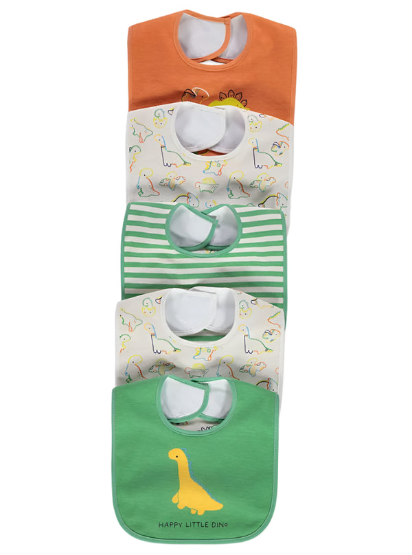 George Uk Bright Dinosaur Sketch Bibs 5 Pack One Size