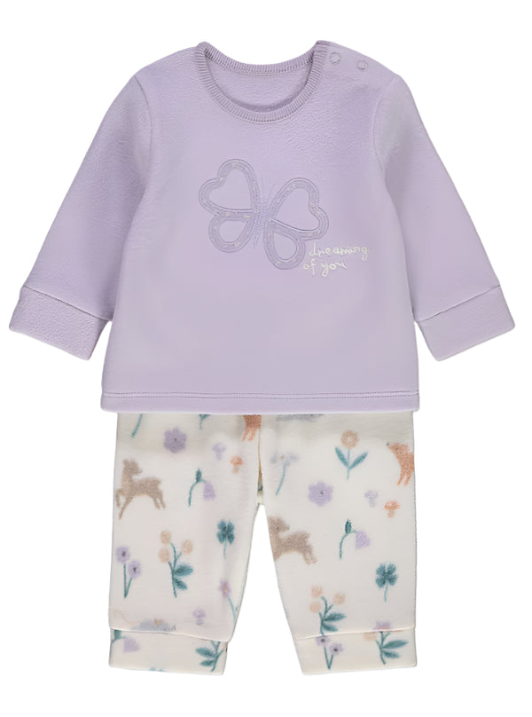 George Uk Butterfly Fleece Long Sleeve Pyjamas (18-24 months)