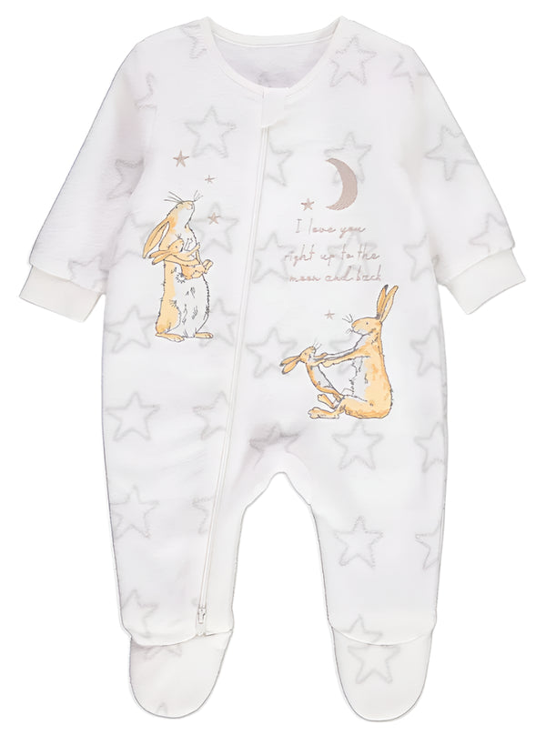 George Uk Guess How Much I Love You Zip Up Fleece Sleepsuit