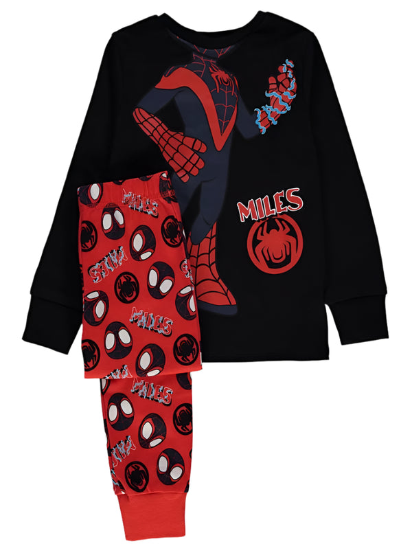 George UK 100% Cotton Marvel Spidey and Friends Miles Long Sleeve Pyjamas