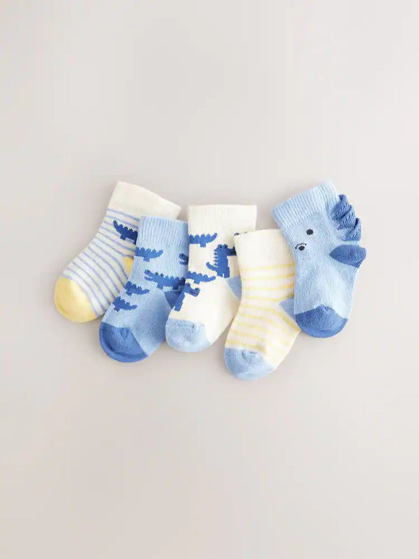 Next Uk Blue Baby Socks 5 Pack