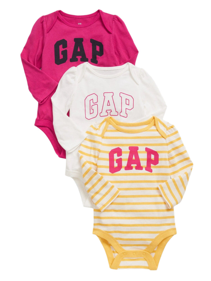 Gap Girl Bodysuit Long sleeve Yellow Stripped 