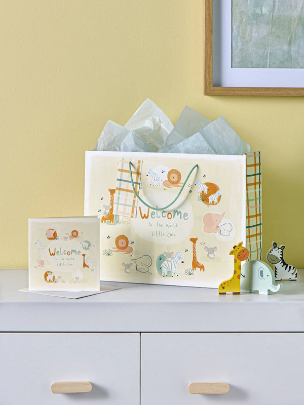 Next Natural Jungle Baby Gift Bag and Card Set