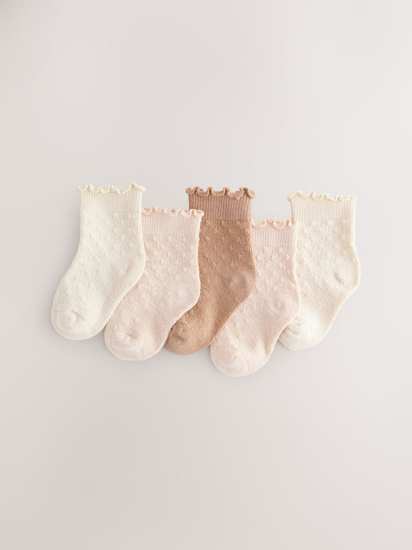 Next Uk Neutral Baby Socks 5 Pack (0mths-2yrs)