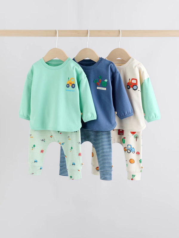 Preorder Next Uk Bright Farm Tops and Leggings 6 Piece Baby Set (0mths-3yrs)