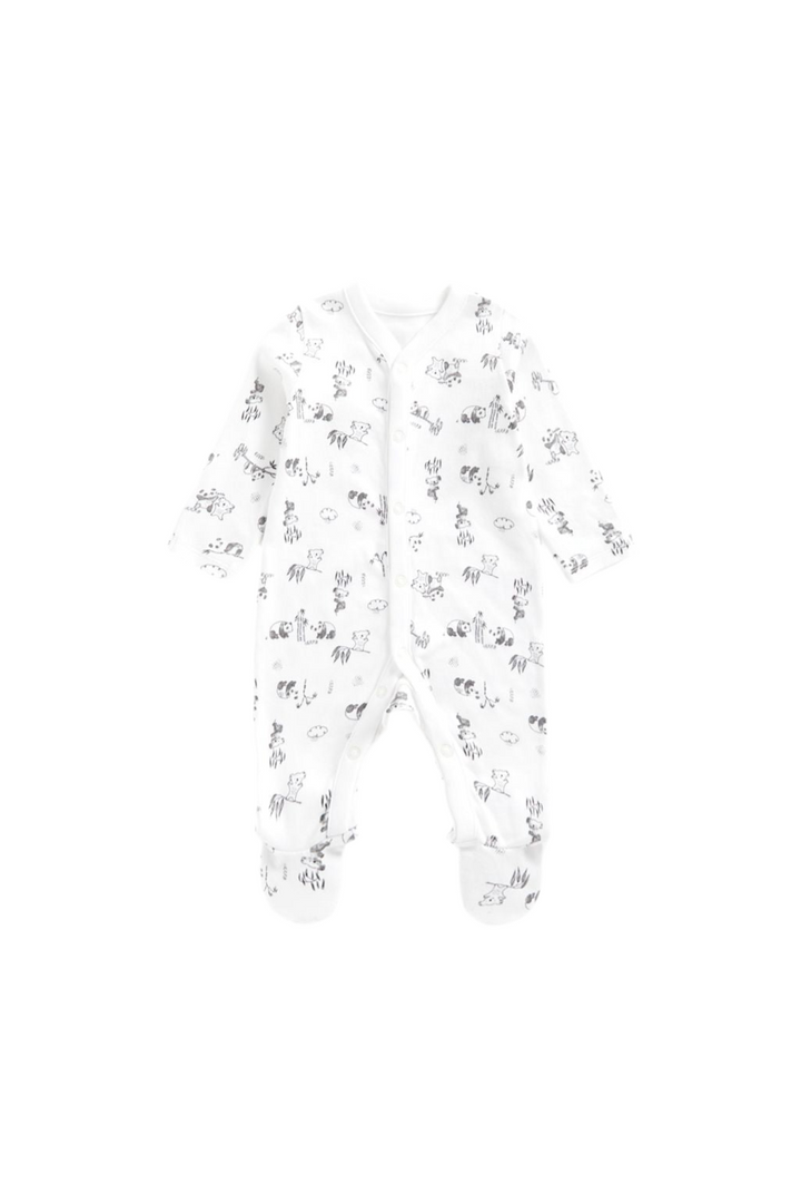 Mothercare Unisex Full Sleeves Koala & Panda Printed Sleepsuits - Pack of 3(2-3 years )