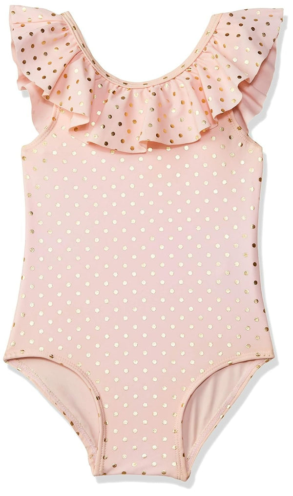 Mothercare Girl Swimsuit Pink Gold Dotted 