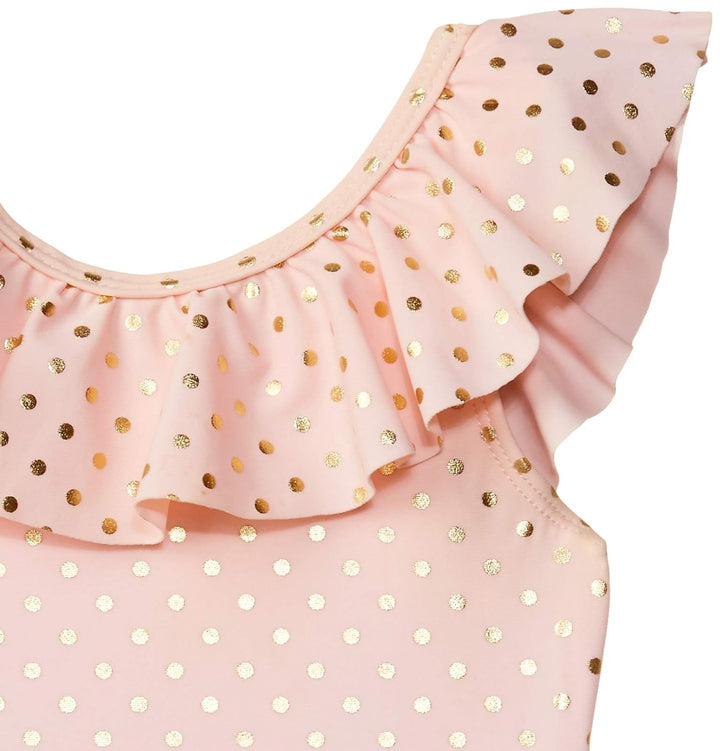 Mothercare Girl Swimsuit Pink Gold Dotted 