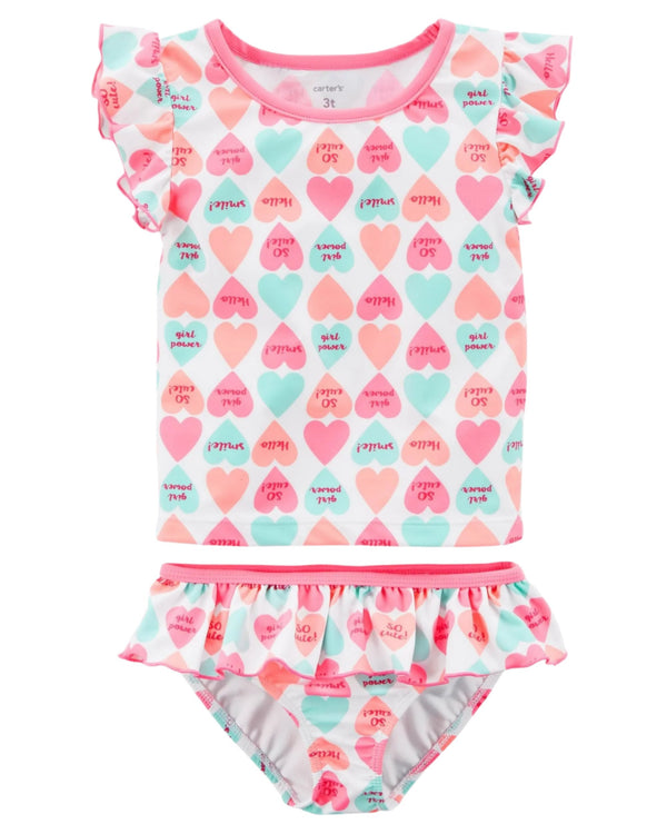 Carters 2 Pieces Hearts Swimsuit