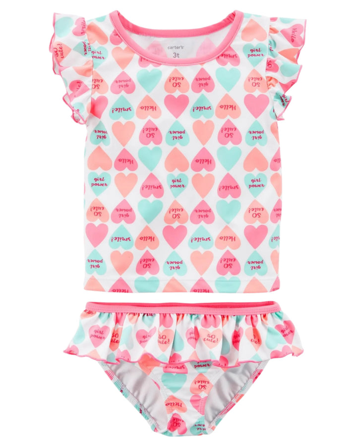 Carters 2 Pieces Hearts Swimsuit