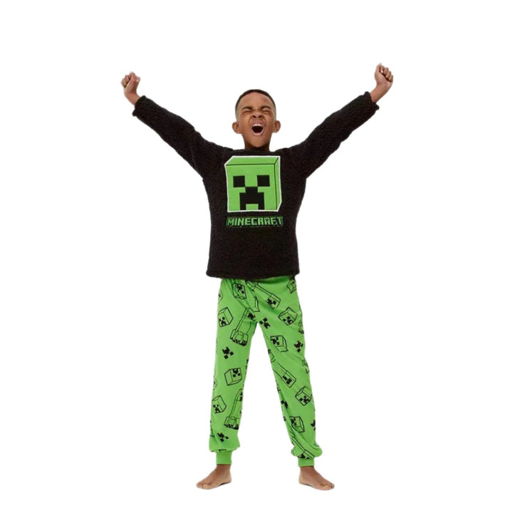 Primark Fleece Minecraft Long Sleeve Pyjama