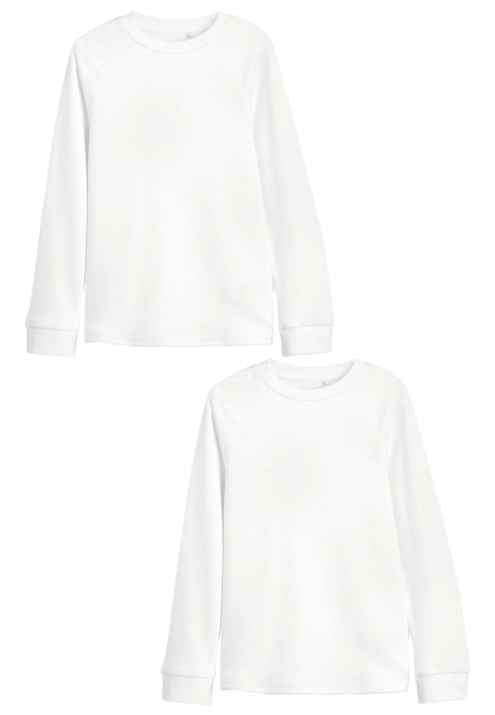 Next Uk Thermal 2 Pack Long sleeve White Top 