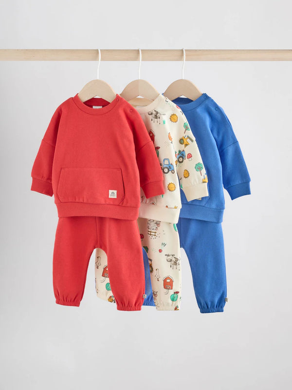 Preorder Next Uk Bright Farm Baby Sweatshirt and Joggers Set 6 Piece (0mths-3yrs)
