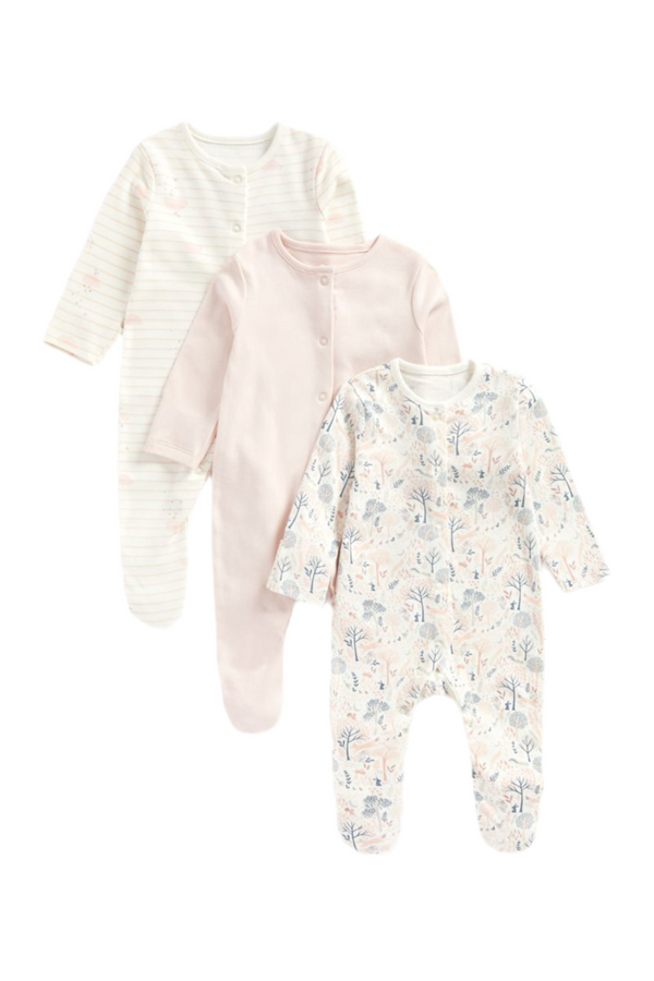 Mothercare My First Girl Sleepsuits - 3 Pack (24-36 months)