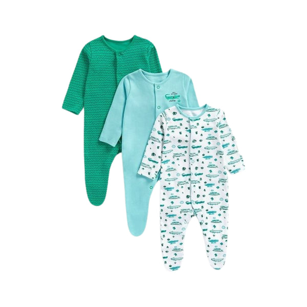 Mothercare Boys Dino Sleepsuits - 3 Pack (24-36 months)