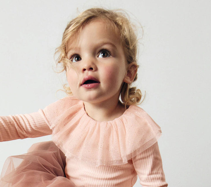 Next UK Pale Pink Sparkle Collar Top (3-4/4-5/5-6/6-7 Years )