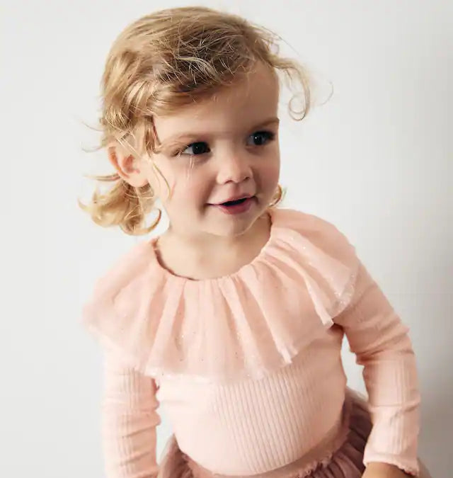 Next UK Pale Pink Sparkle Collar Top (3-4/4-5/5-6/6-7 Years )