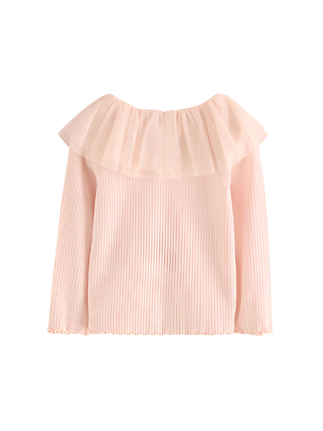 Next UK Pale Pink Sparkle Collar Top (3-4/4-5/5-6/6-7 Years )