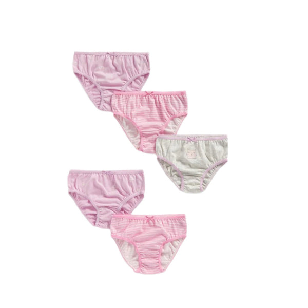 Mothercare Girls Cat Briefs - 5 Pack (7-8 years)