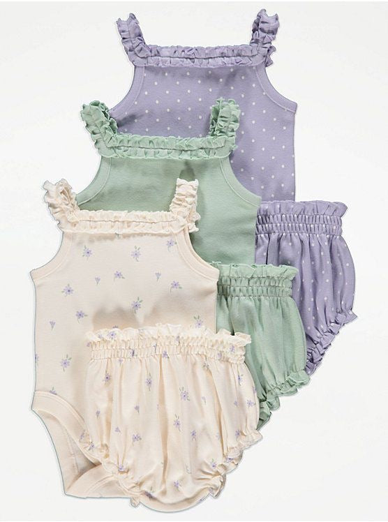 George Uk First Size Baby Girl 3 Pack Set