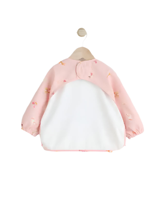 Next UK Pink Unicorn Fairies Baby Weaning And Feeding Sleeved Bib (6-12 Months )