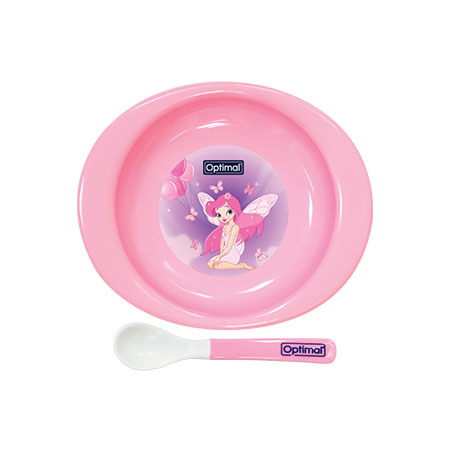 F2 Optimal Feeding Plate With Silicone tip spoon (4m+)
