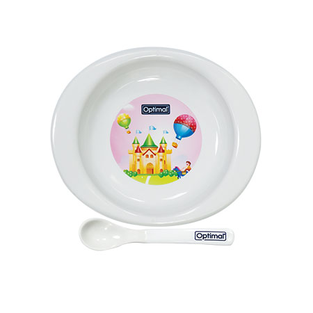 F3 Optimal Feeding Plate With Silicone tip spoon (4m+)