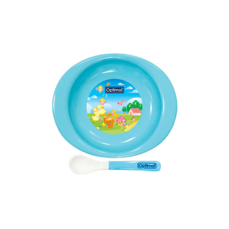 F4 Optimal Feeding Plate With Silicone tip spoon (4m+)