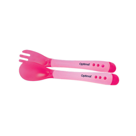 F4 Optimal Flexible Silicone Spoon & Fork (4m+)