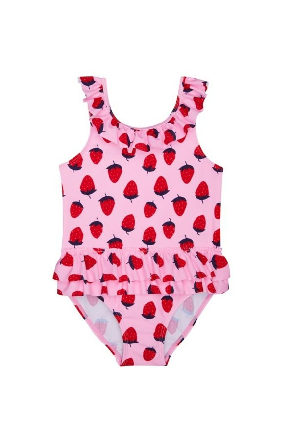 Mothercare Girl Swimsuit Pink Strawberry Prints