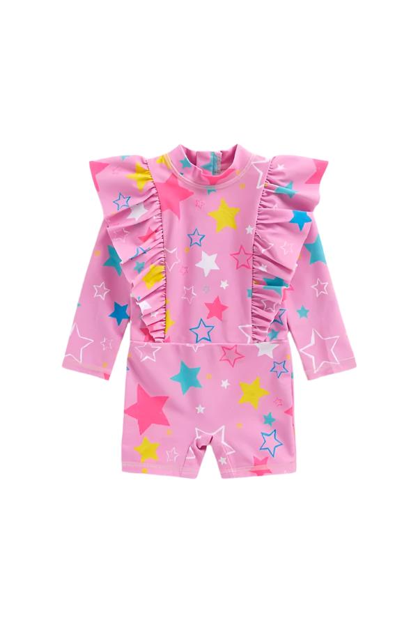 Mothercare UK Girls Sun Safe Stars Swimsuit 