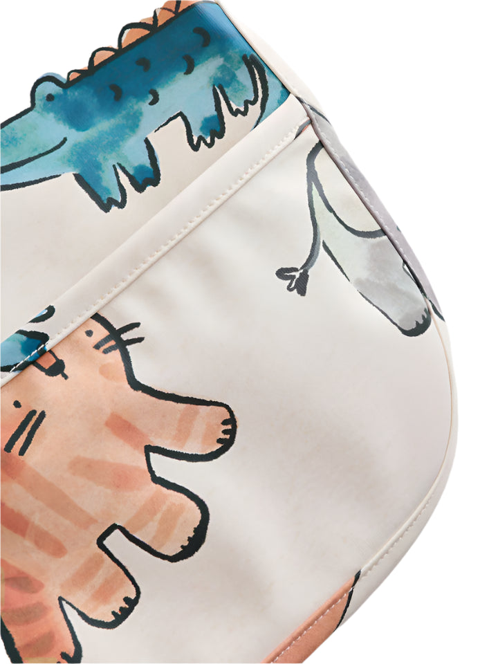 Next UK Neutral Safari Animals Baby Weaning And Feeding Sleeved Bib (6-12 Months )