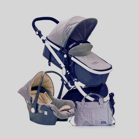 O4 Optimal Infant Car Seat + Stroller Set+ Mom & Baby Bag