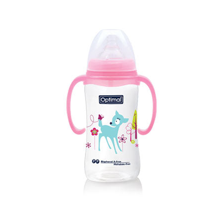 Optimal Wide Neck Feeding Bottle With Handle 300ml