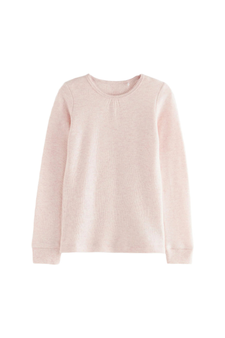 Next Uk Thermal 2 Pack Long sleeve Pink & White Girl Top