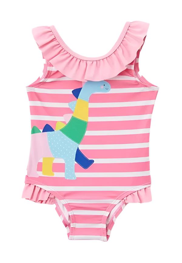 Mothercare Girls Pink Stripped Swimsuit