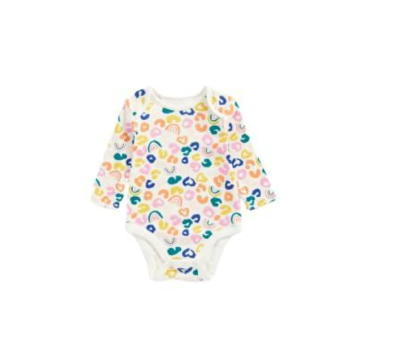 Mothercare Rainbow Leopard Long Bodysuits - 5 Pack